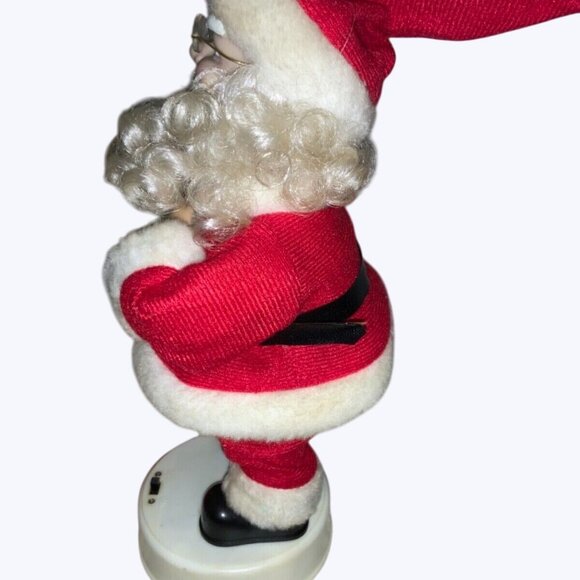 Animated Santa Claus Holding Candle 12" Traditional Christmas Holiday Decor - Picture 3 of 9